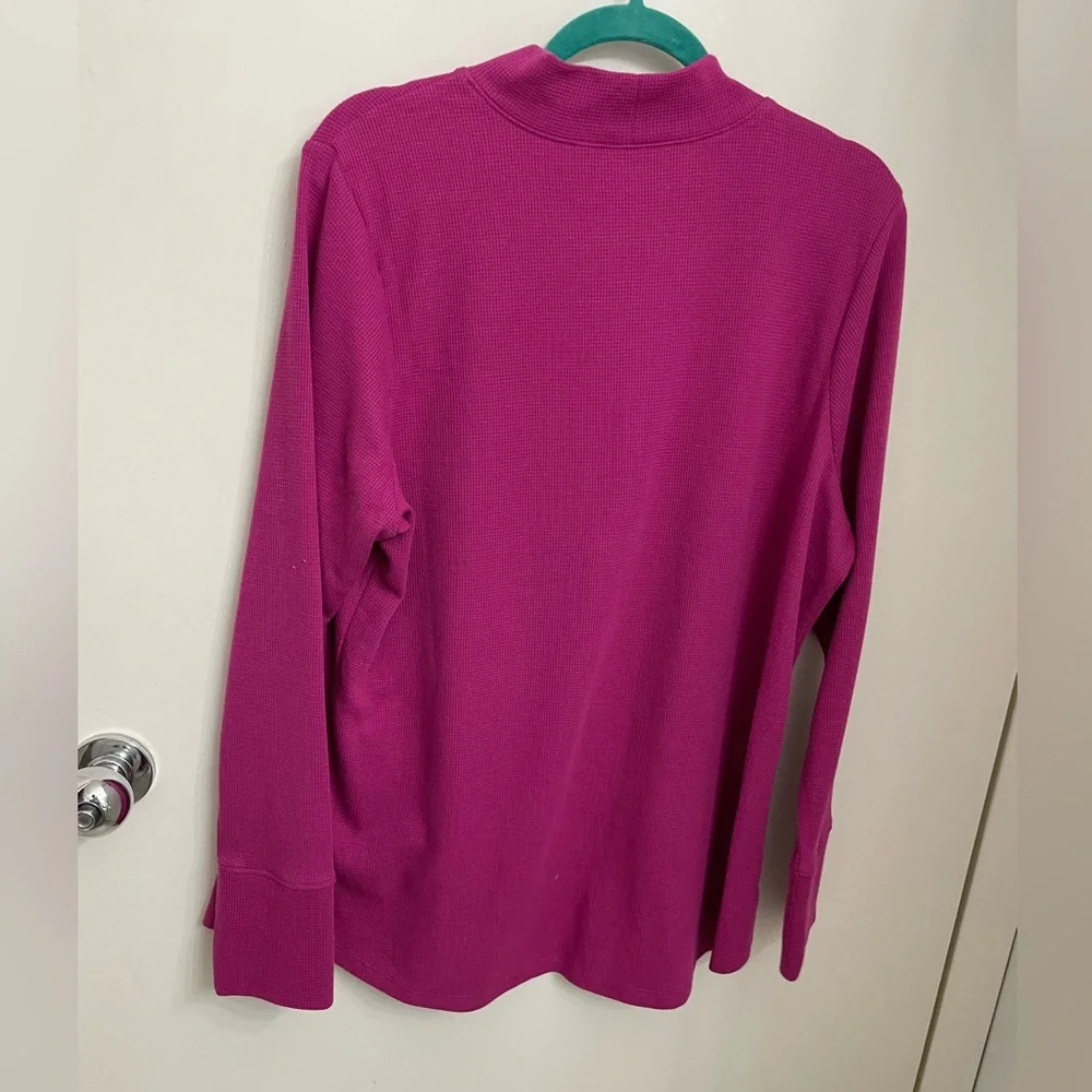 NWOT Mock neck waffle pullover shirt - Picture 3 of 8